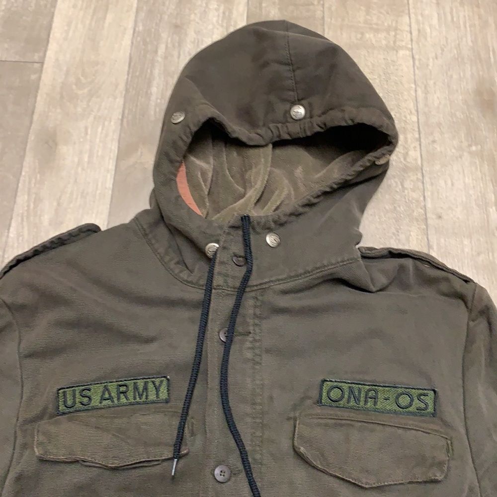 Mens ONA-OS‎ Army Parka Military Hooded Utility Jacket - Picture 9 of 9